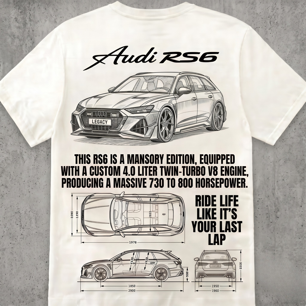 RS6 Tee Blueprint style