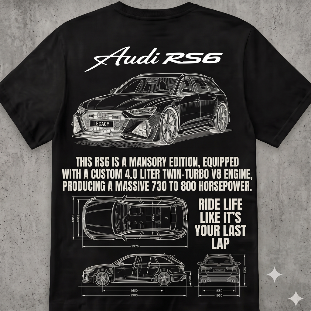 RS6 Tee Blueprint style