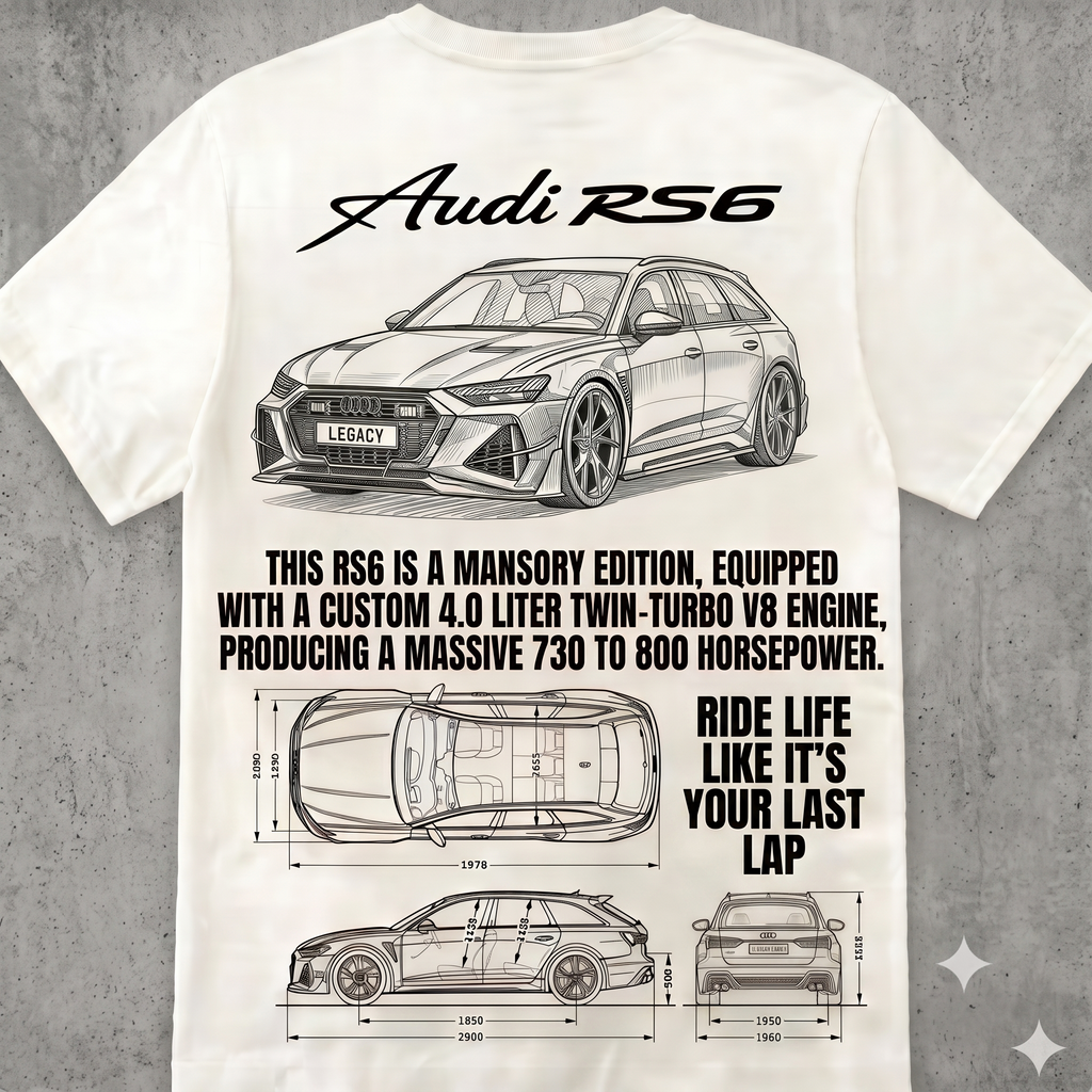 RS6 Tee Blueprint style